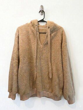 Super Fuzzy & Warm Tan Hoodie Sweatshirt